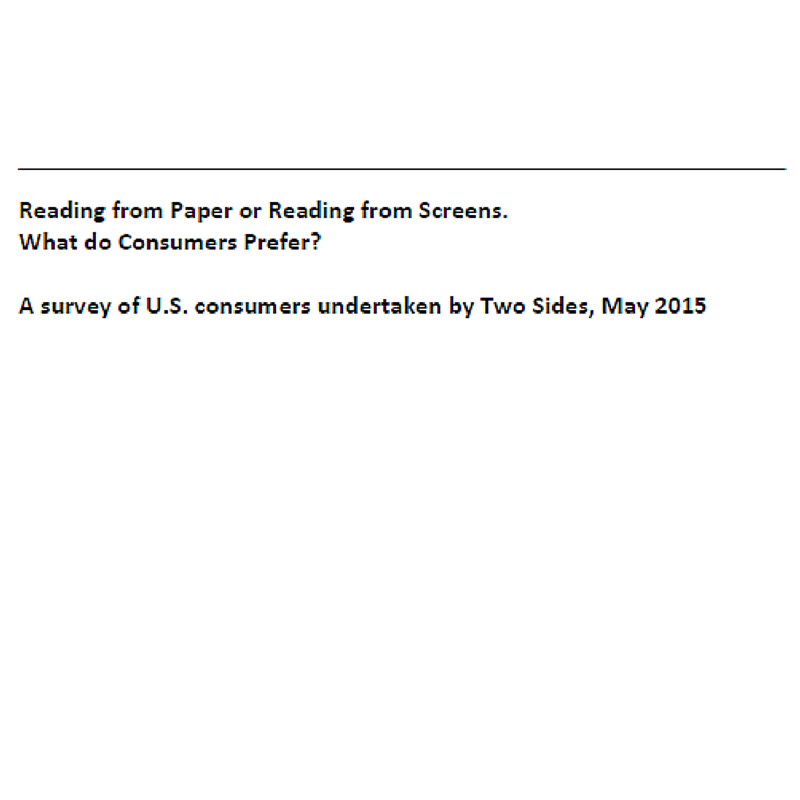 Two Sides Survey: Reading from Paper or Reading from Screens